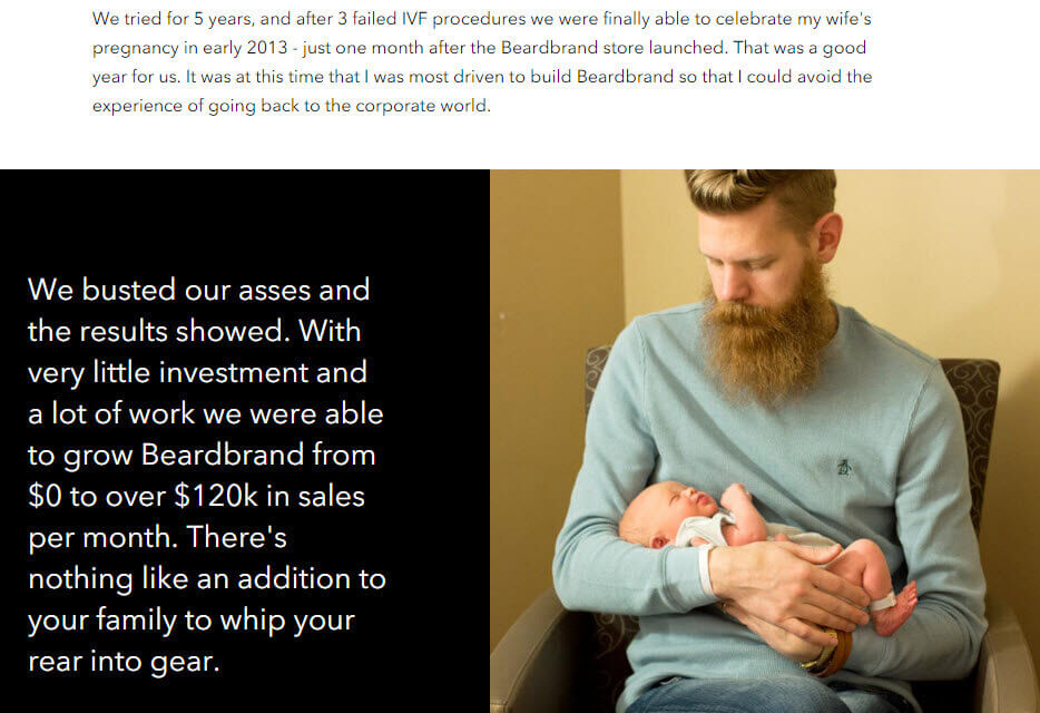 The co-founder of Beardbrand shared his personal story about the birth of his child.