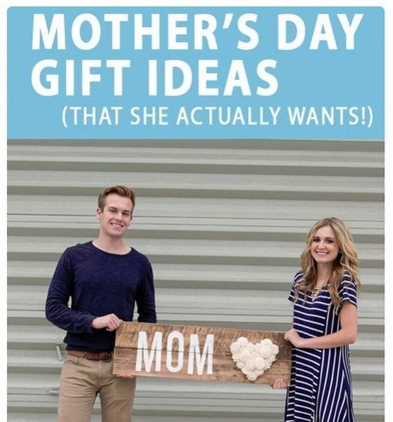 This is an example of a pin promoting Mother's Day gift ideas.