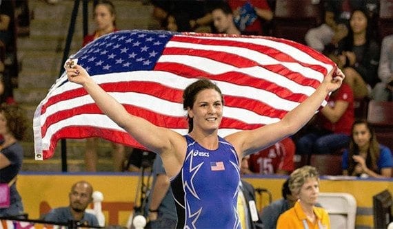 Adeline Gray of the U.S. is a contender for an Olympic Gold Medal in Women's Wrestling at the 2016 Summer Olympics. Online retailers may be able to receive endorsements from Olympic athletes. <em>Photo by Tabercil, Creative Commons License.</em>