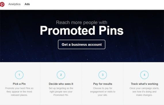 Pinterest Promoted Pins are one example of the social media ads you might use to drive traffic to your new online store.
