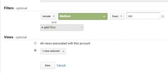 Create a filter for the custom report and select the views that have access.