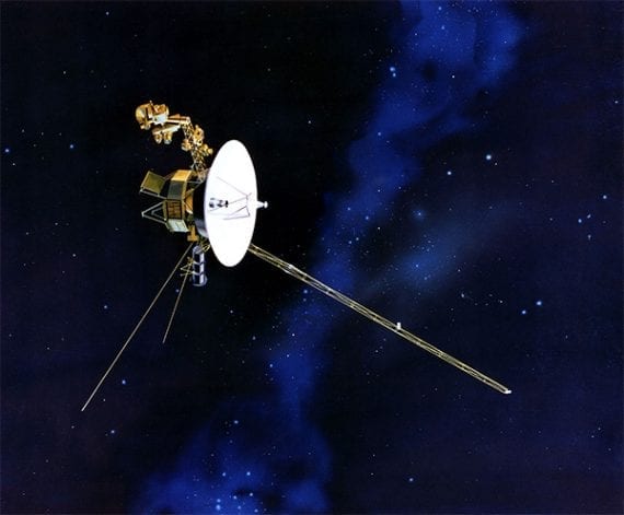 Voyager I has been traveling through space for 40 years.