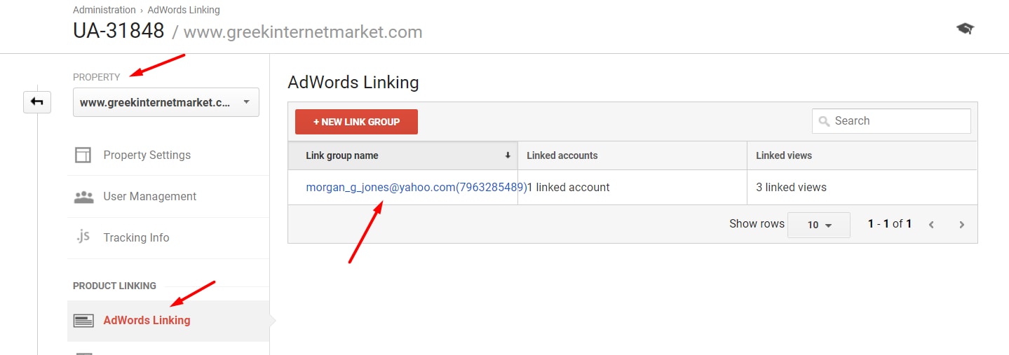 Ensure AdWords is linked to Analytics by going to Admin > Property > AdWords Linking.