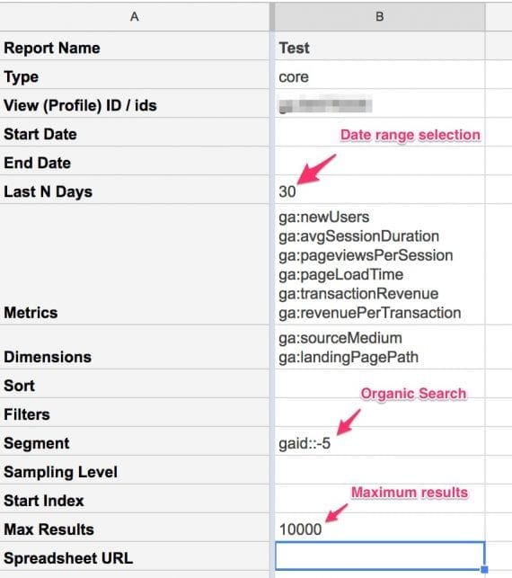Use "Max Results" and "Start Index" to iterate over big data sets and pull all the data you need, overcoming the 5,000 row limit in Google Analytics reports.