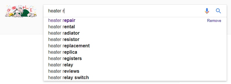 Use Google auto-fill results to identify potential negative keywords.
