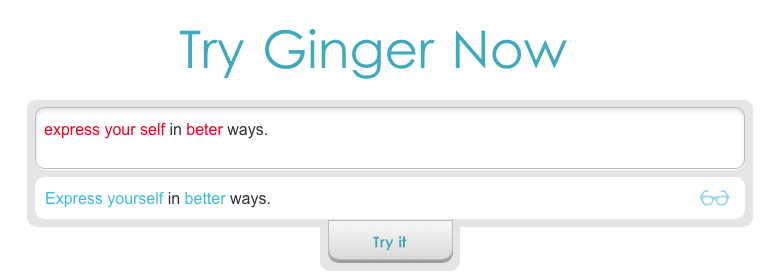 Ginger grammar checker