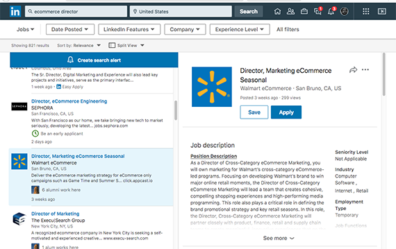 When writing a job description, research keywords. What are the most common terms a job seeker will use? “Ecommerce Director” or versions of that term are common search phrases.