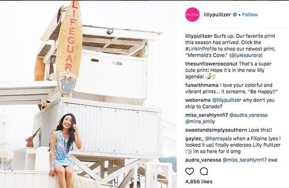 Retailer Lilly Pulitzer's apparel can focus on summer experiences. But just about any business can create some summertime photos.