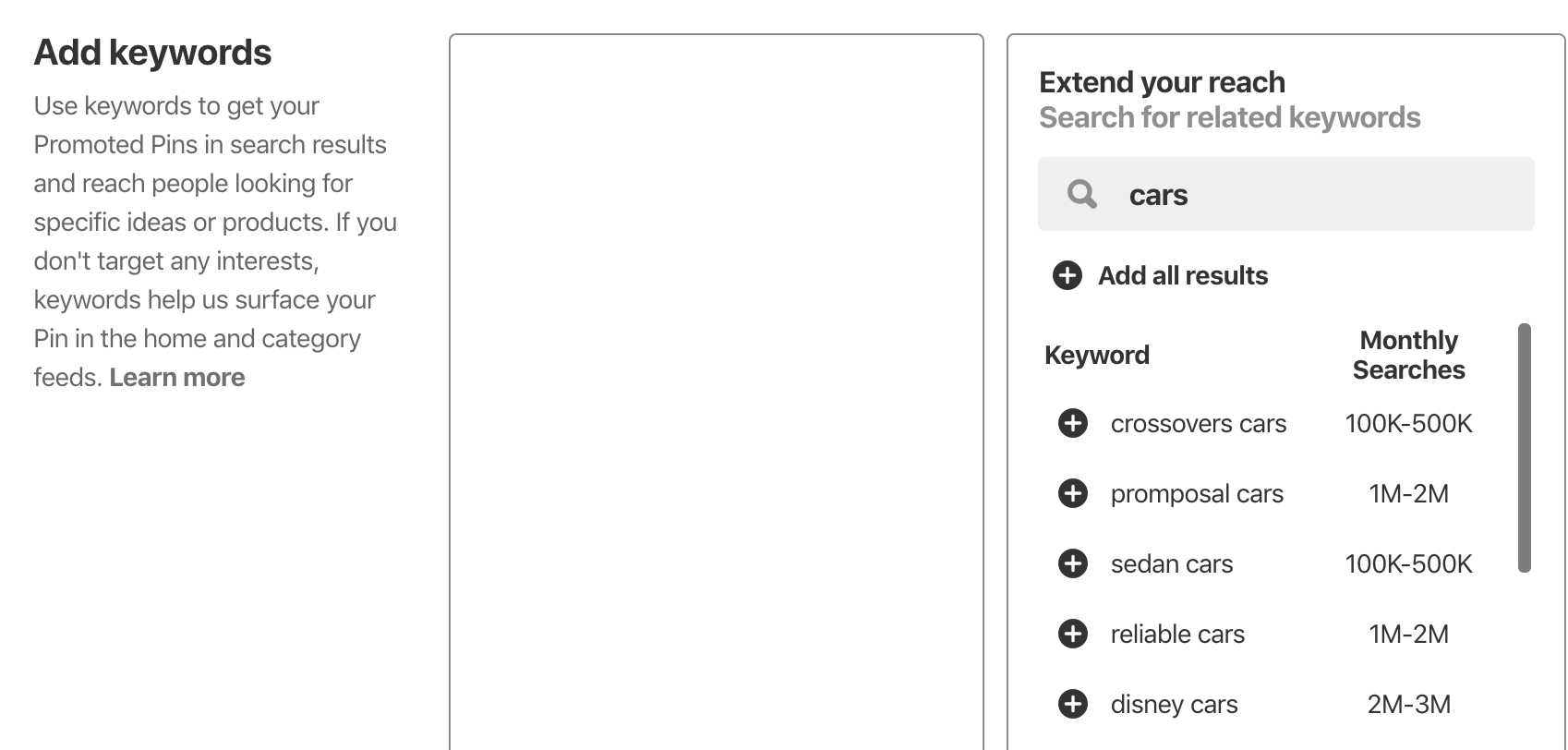Pinterest can help select the keywords to use in your ads.