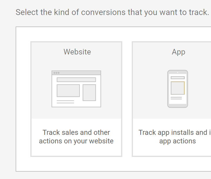 Tracking conversions from your website