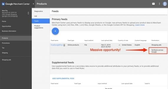 Merchants can now use product data feeds in Google Merchant Center to enhance organic search results. <em>Click image to enlarge.</em>