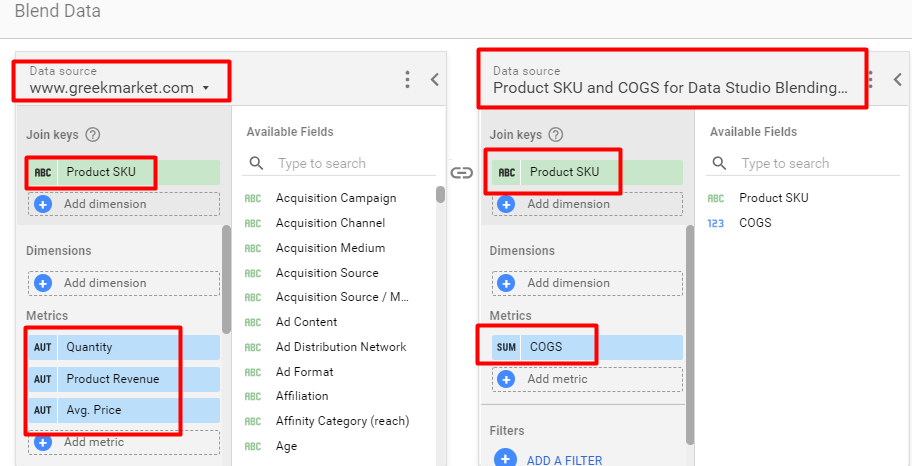 After data is added, save and close the blending data source.