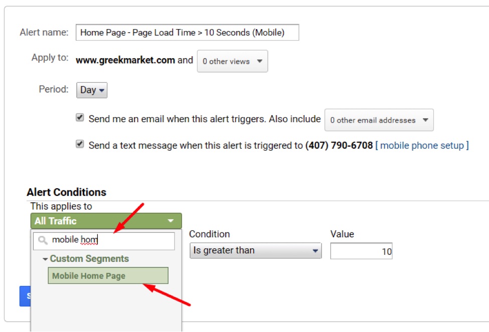 Apply the advanced segment to the Custom Alert. Save it, and the process is complete.