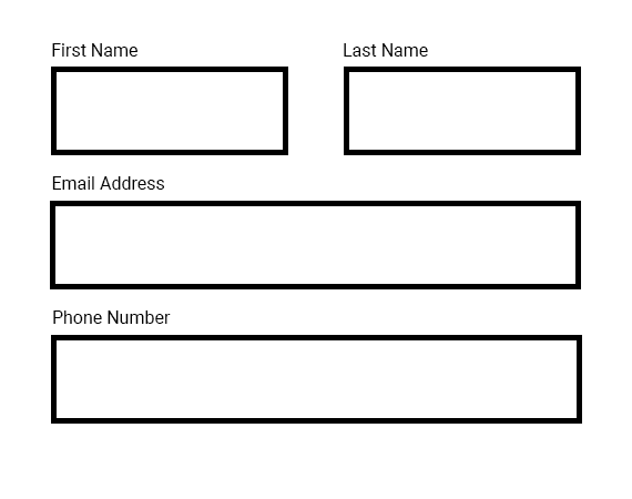 Position the email address and phone number fields at the top of the checkout form.