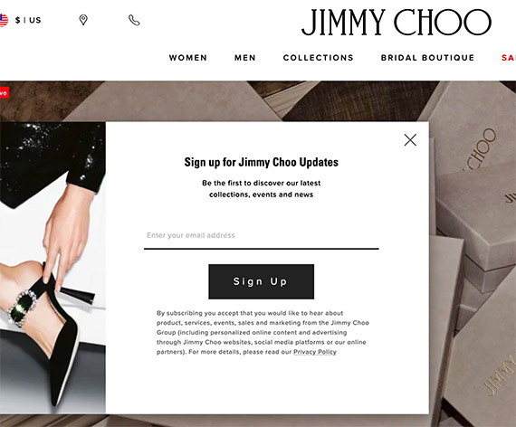 When consumers sign up via a pop-up for email updates, a merchant will have their email address for a cart abandonment message, if needed.