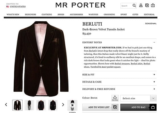 Luxury ecommerce brands, such as Mr Porter, have a lot at stake. A single abandoned shopping cart could be worth thousands.