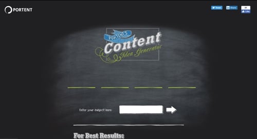 Portent’s Content Generator