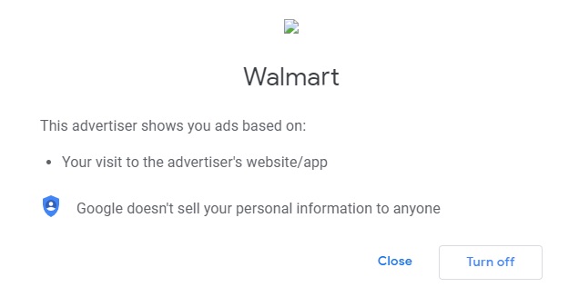The author visited Walmart.com, which then placed a cookie in his browser.