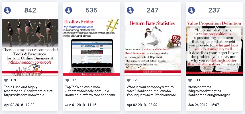 Instagram can generate traffic and sales to an ecommerce site.  But it takes work and persistence. Tracking engagement, such as from these posts, is critical for tweaking and improving.
