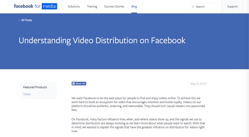 Facebook's "Understanding Video Distribution on Facebook."