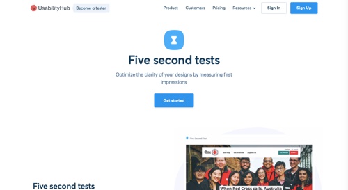 Five second tests