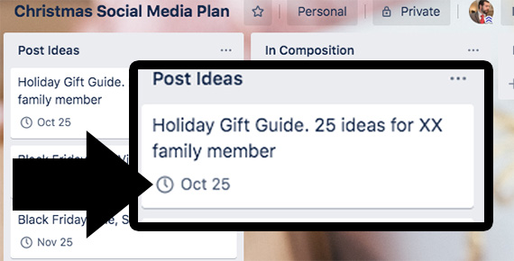 Your posts should have target publication dates.