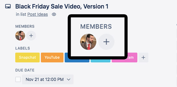 Every post idea and task needs an owner, a person who is responsible to complete it.
