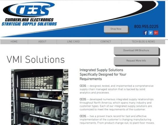 Cumberland Electronics offers "vendor managed inventory" solutions.