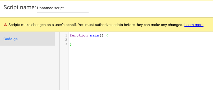 Implement scripts in the Google Ads "Tools & Settings" section, at <em>Tools & Settings > Bulk Actions > Scripts</em>.