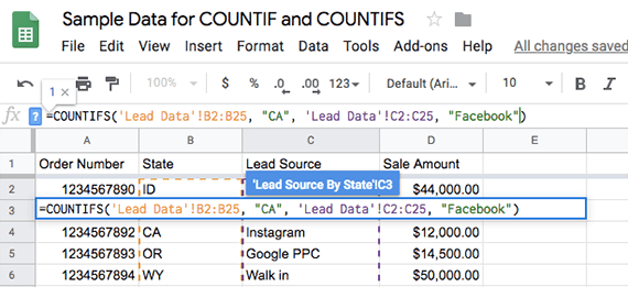 The COUNTIFS formula will allow for several series of range and criterion pairs separated by a comma.