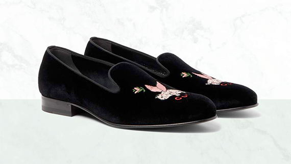 A blog post at Mr. Porter's website praises velvet slippers, which the retailer carries.