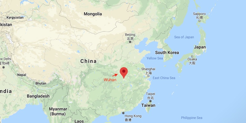 Google Maps: Wuhan, China