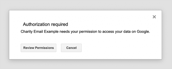 Grant the script access to your Google account.