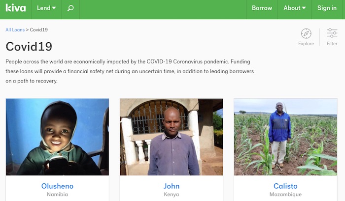 Kiva is now making direct loans to help small businesses in the U.S. and worldwide get through the Covid-19 crisis.