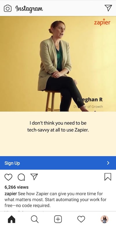 - purshoLOGY The caption of “See how Zapier can give you more time...” is a call-to-value rather than a call-to-action.