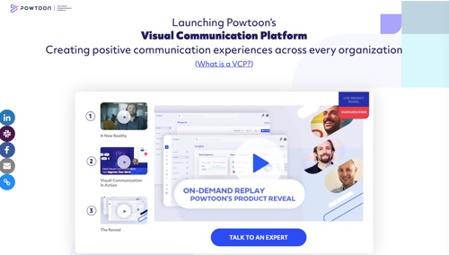 Screenshot of Powtoon: Visual Communication Platform page