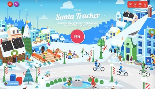 Web page describing Google's Santa Tracker