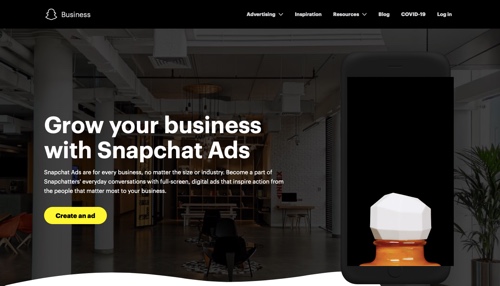 Screenshot Snapchat Business