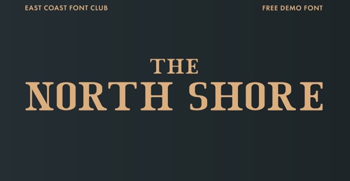 Home page of The North Shore font