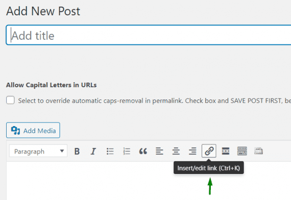 Screenshot of WordPress admin section