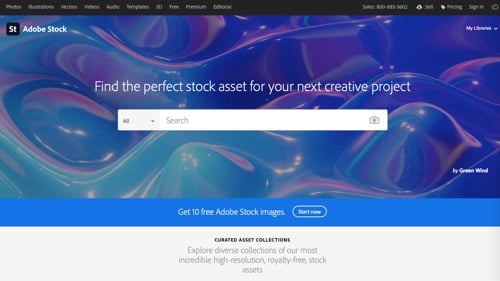 Page d'accueil d'Adobe Stock Page d'accueil d'Adobe Stock