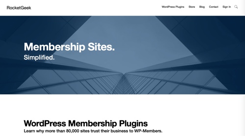 Home page of WP-Members by RocketGeek