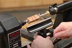 Photo of a lathe turn wood for a pen