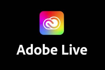 Screenshot of Adobe Live logo on a video