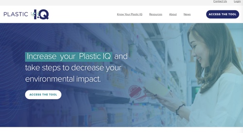 Page d'accueil de Plastic IQ