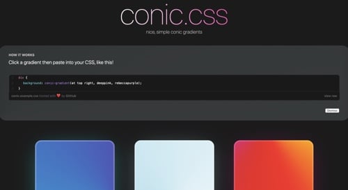 Home page of Conic.css