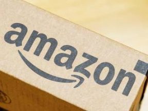 Amazon logo on a box