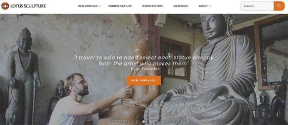 Screenshot of Lotus Sculpture home page Screenshot of Lotus Sculpture home page