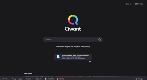 Qwant homepage