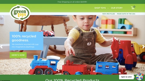 Home page of Green Toys
